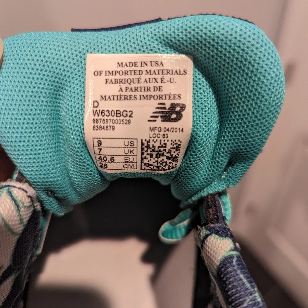 New Balance 630v2 Running Shoes, #W630BG2, Navy/Teal, Womens US 9